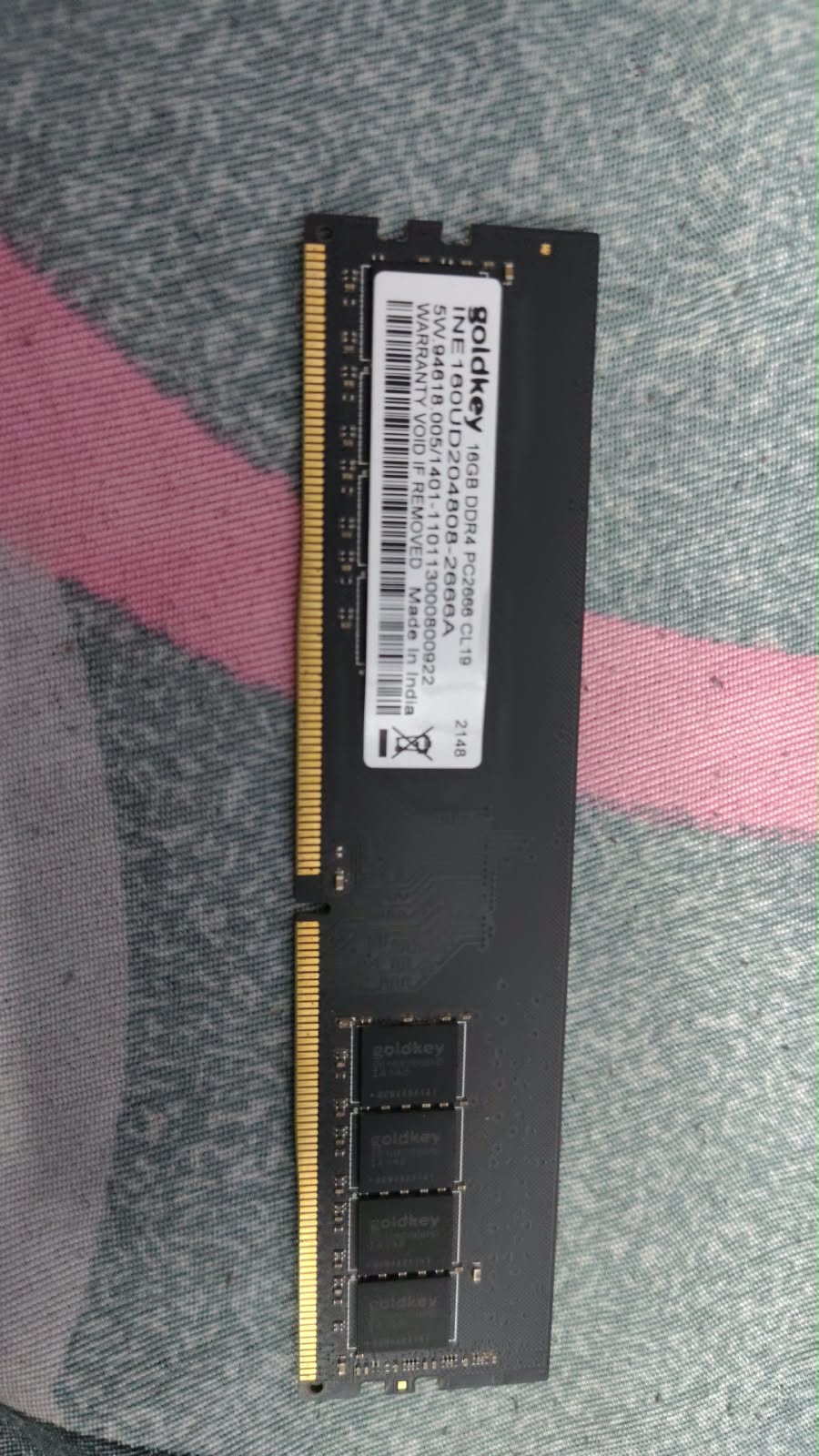 GoldKey 16GB DDR4 2666MHZ Desktop Used RAM