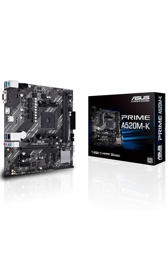 ASUS Prime A520M-K AM4 Socket DDR4 Used Motherboard