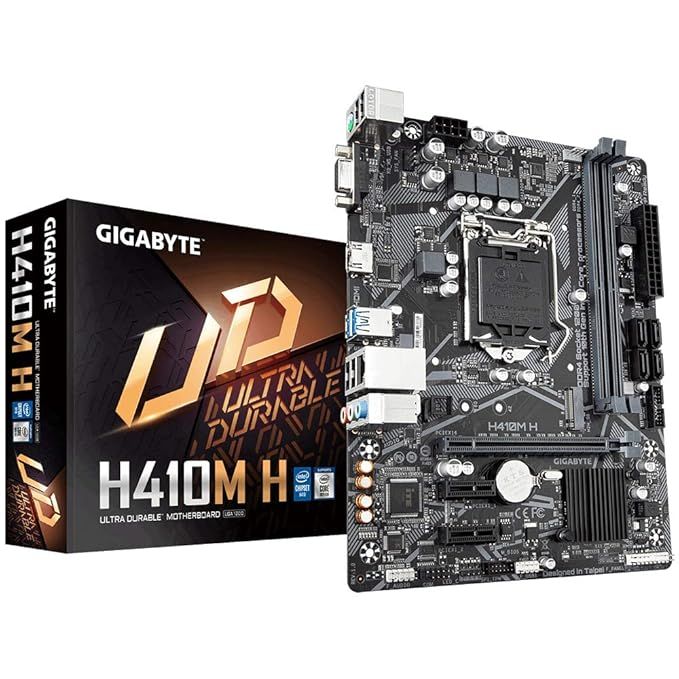 Gigabyte H410M H Ultra Durable DDR4 LGA1200 Micro ATX Used Motherboard