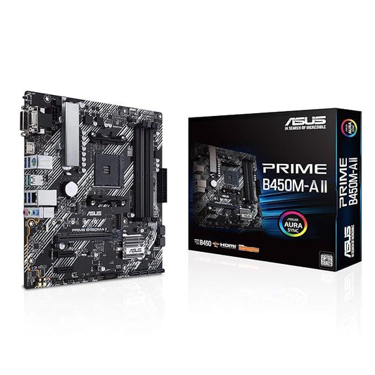 ASUS Prime B450M-A II AM4 Socket DDR4 Used Motherboard
