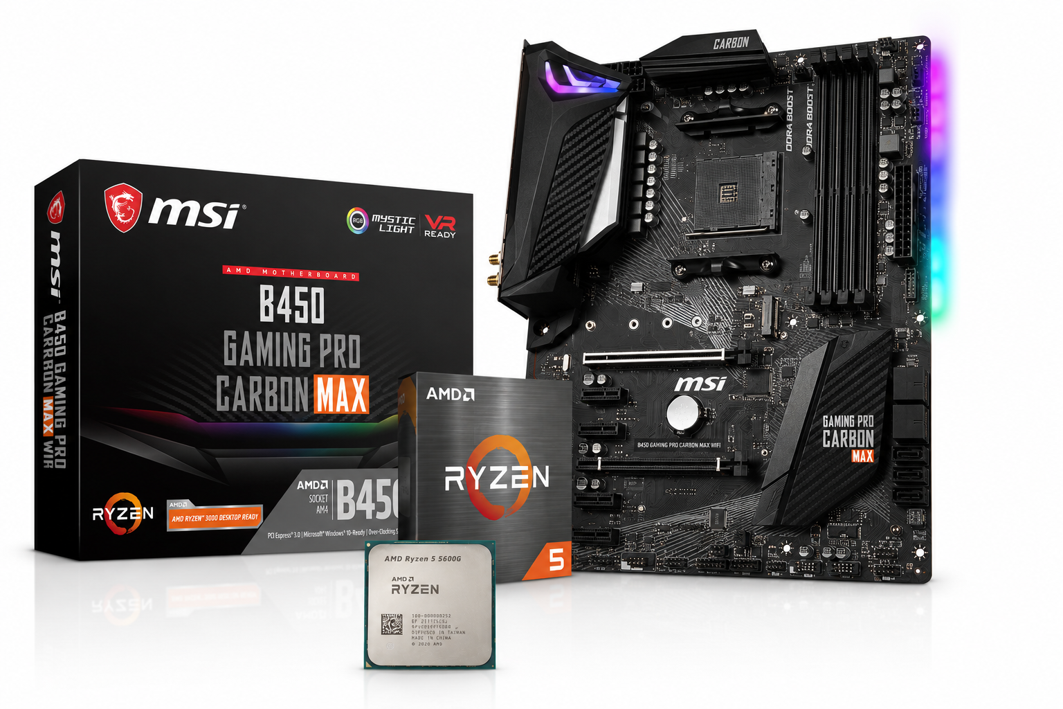 Buy the AMD Ryzen 5 5600G + MSI B450 Gaming PRO Carbon MAX WiFi