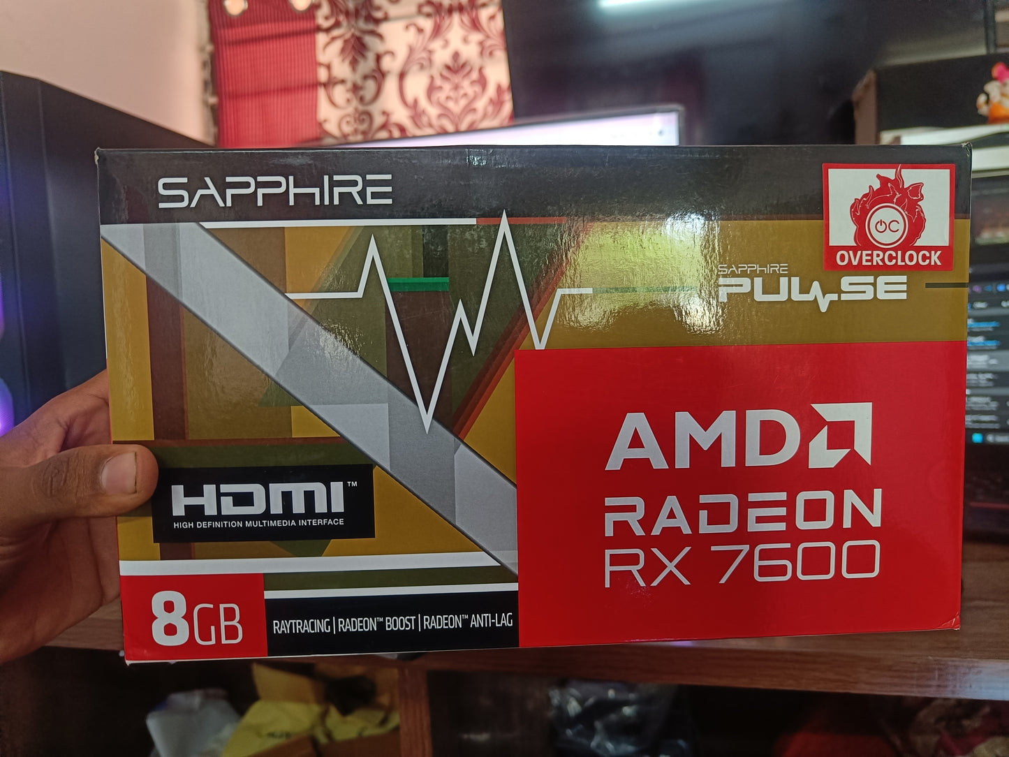 Sapphire Pulse AMD Radeon RX 7600 Gaming 8GB Used GPU
