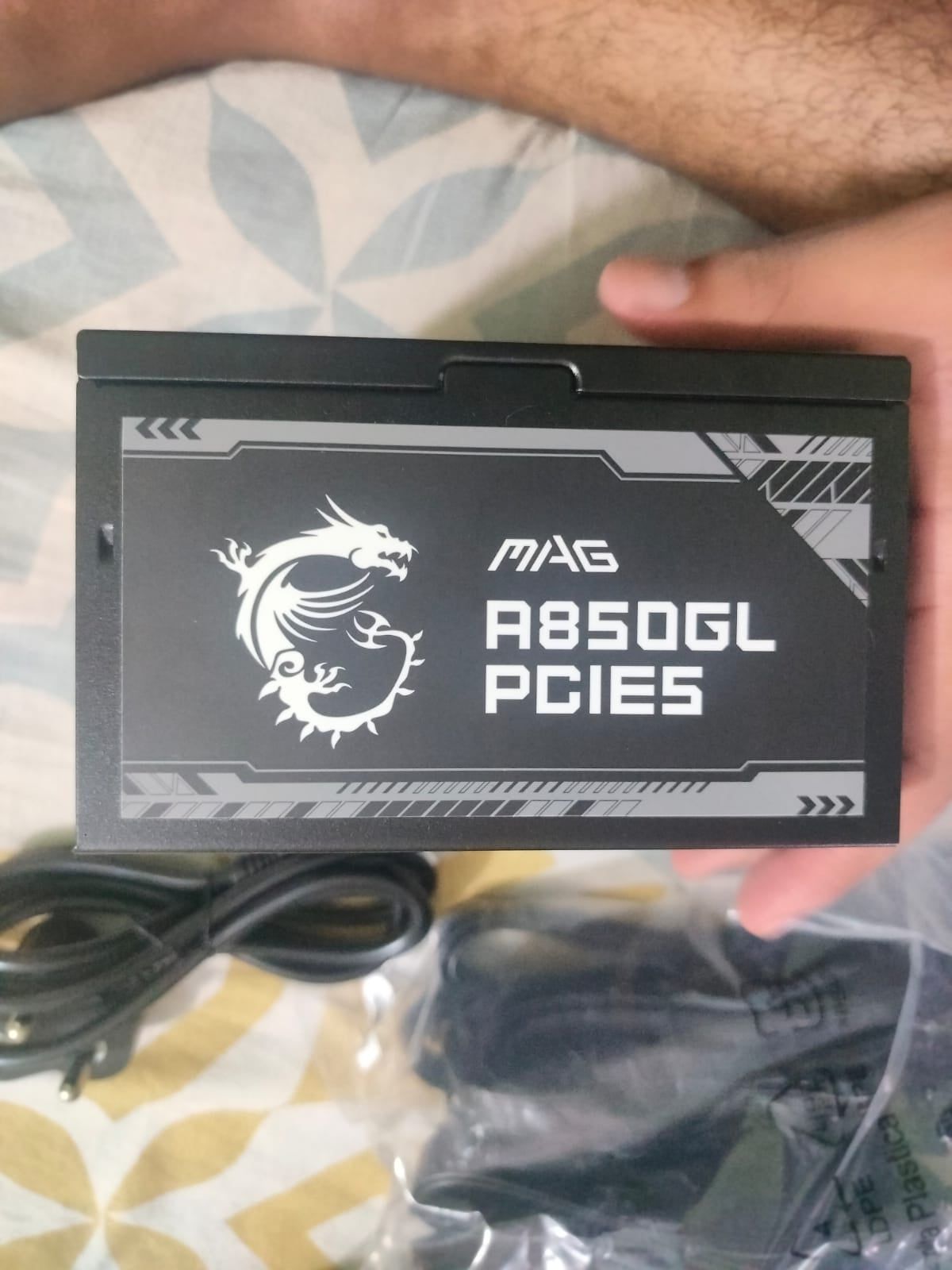 MSI MAG A850GL PCIE5 850 Watts Power Supply Used PSU
