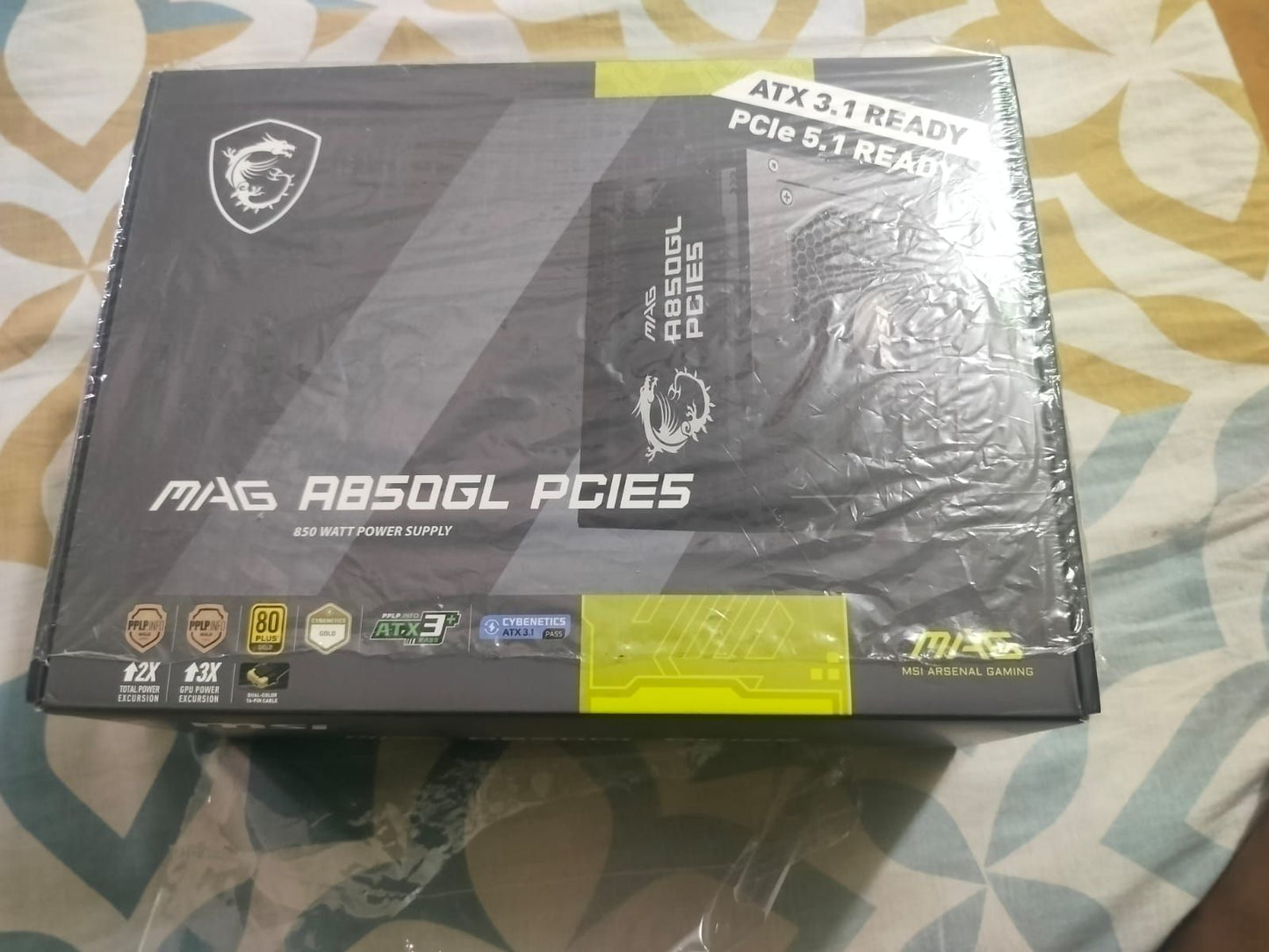 MSI MAG A850GL PCIE5 850 Watts Power Supply Used PSU