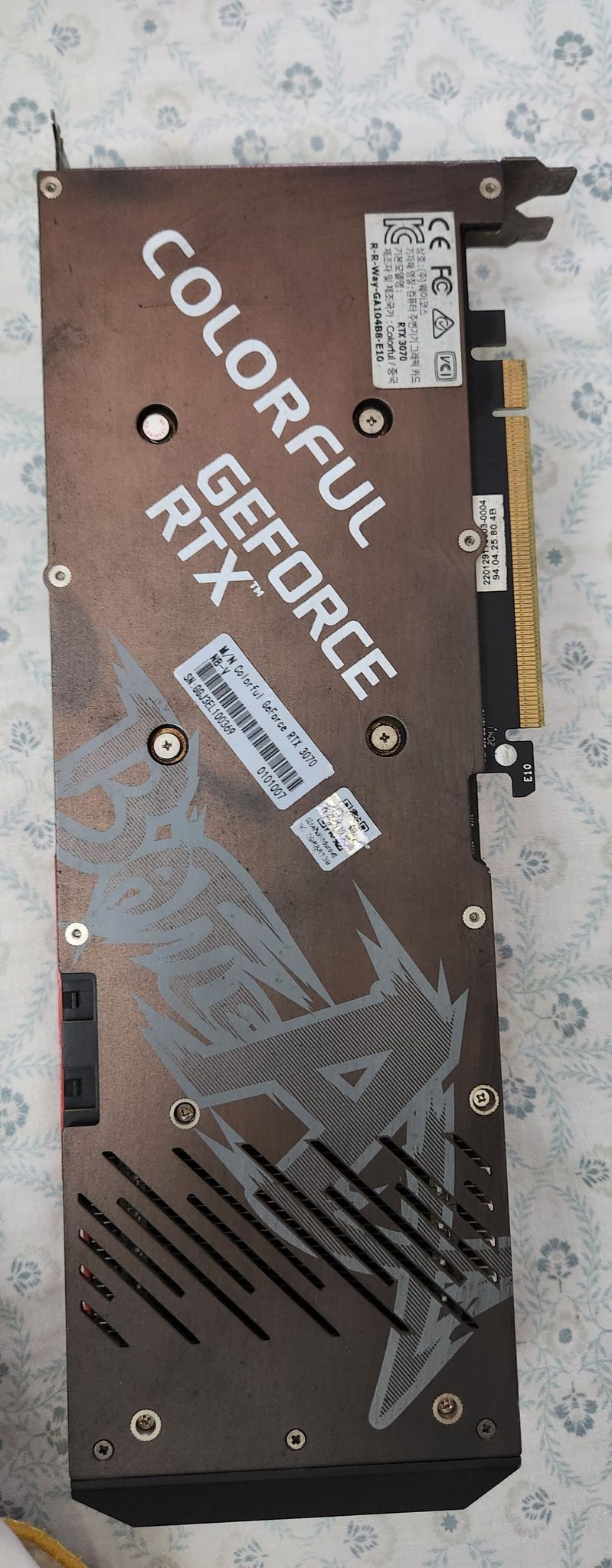 COLORFUL RTX 3070 NB Battle AX Triple Fan 8GB Used GPU