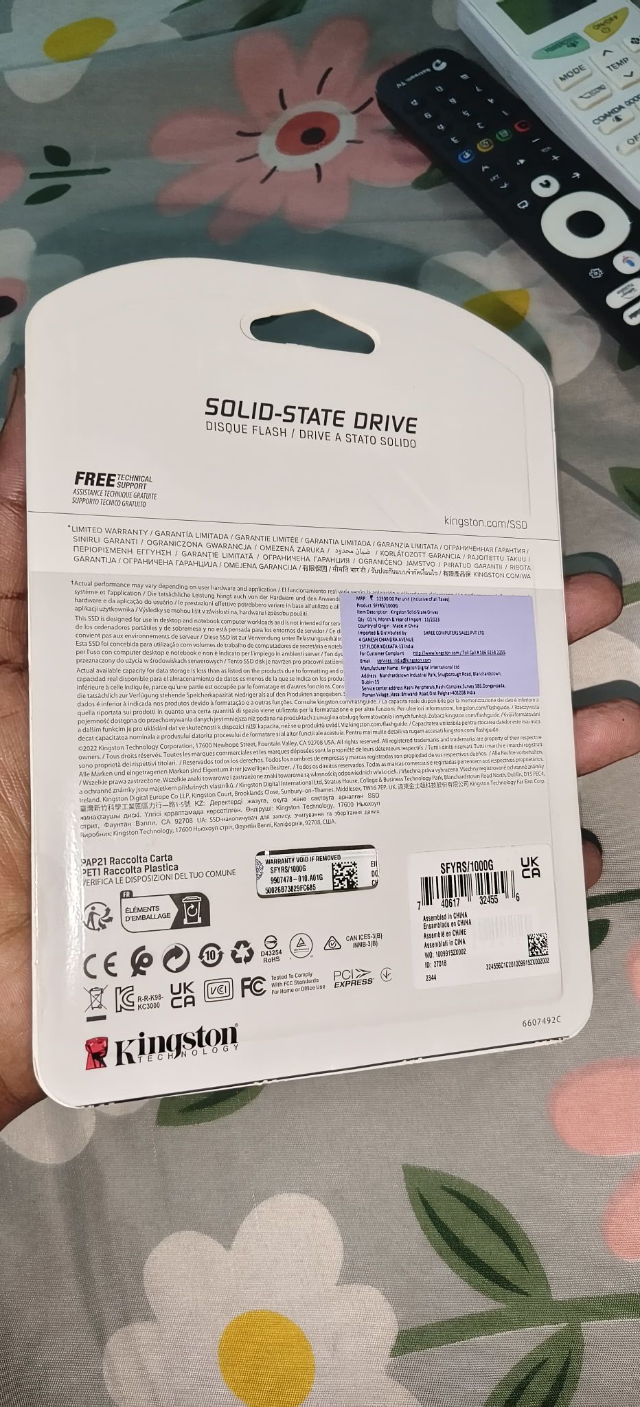 Kingston FURY Renegade 1TB PCIe Gen 4.0 NVMe M.2 SSD Up to 7300 MB/s SSD