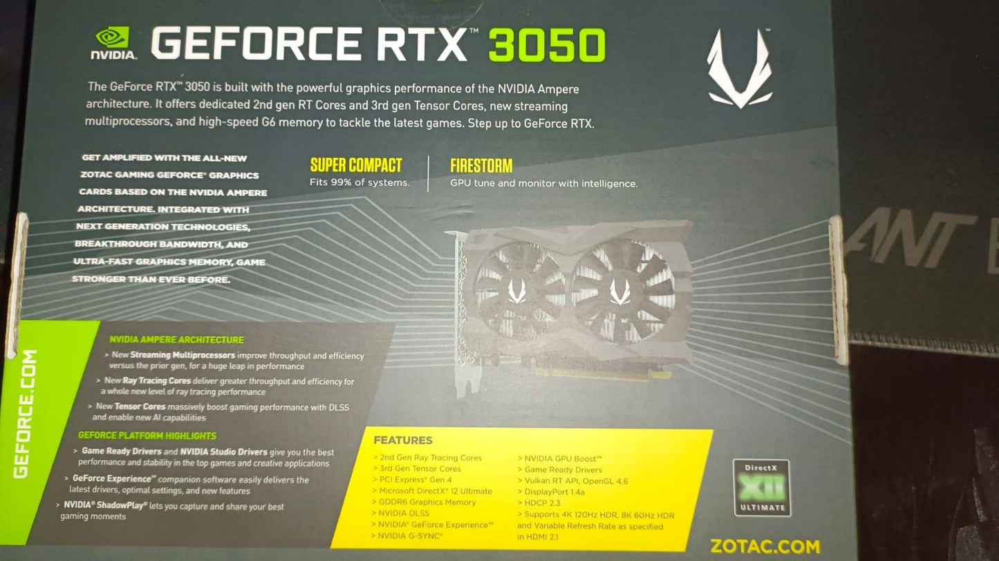 Zotac GeForce RTX 3050 Twin Edge OC 6GB Used GPU