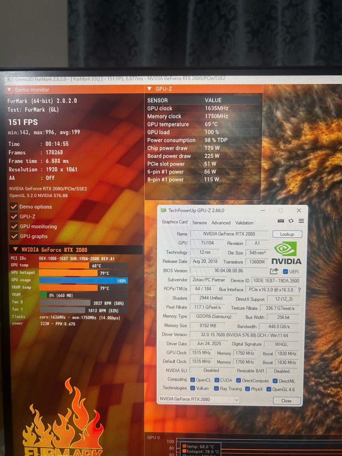 ZOTAC GAMING GeForce RTX 2080 AMP 8GB Used GPU