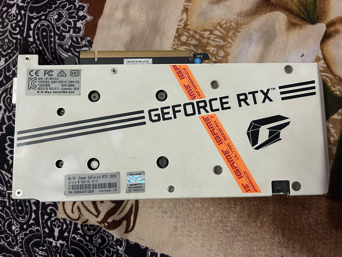 Colorful iGame GeForce RTX 3050 Ultra W DUO OC V2 8GB Used GPU (Under Warranty)