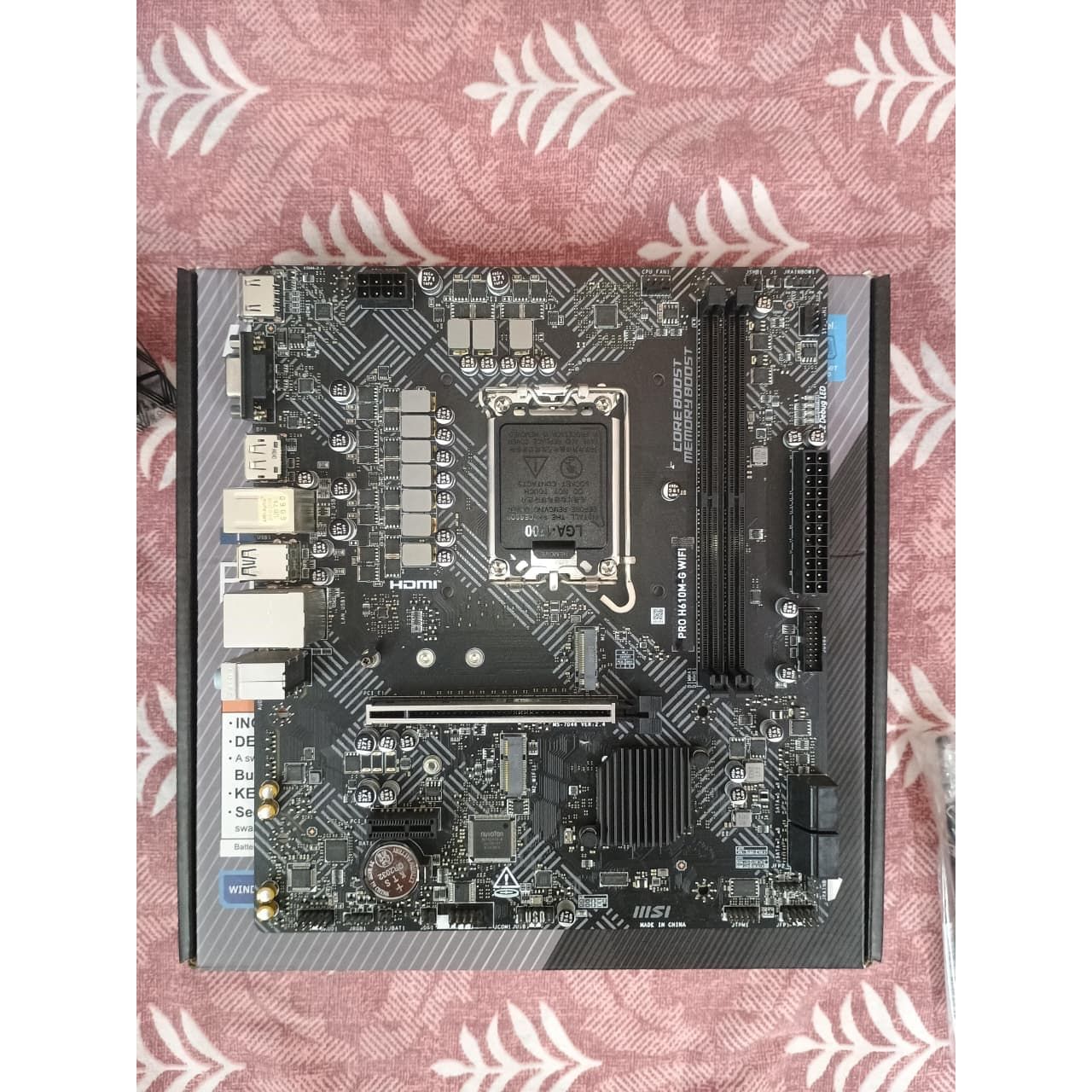 MSI PRO H610M-G WIFI DDR5 LGA1700 Micro ATX Used Motherboard