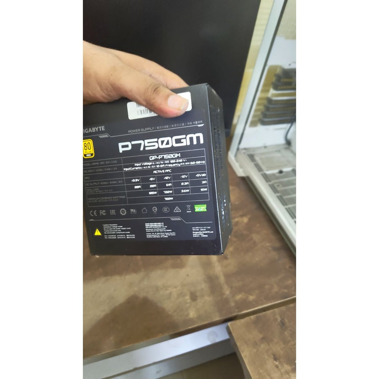 GIGABYTE P750GM 750 Watts 80 Plus GOLD Fully Modular Power Supply Used PSU