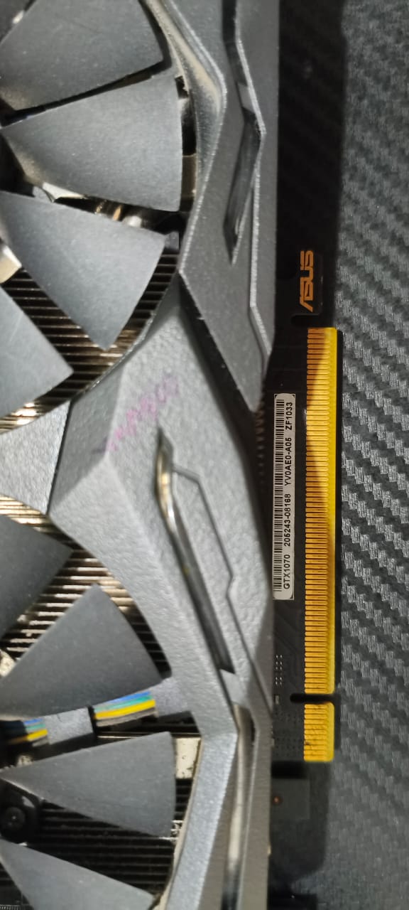 ASUS GeForce Rog Strix GTX 1070 Triple Fans 8GB Used GPU