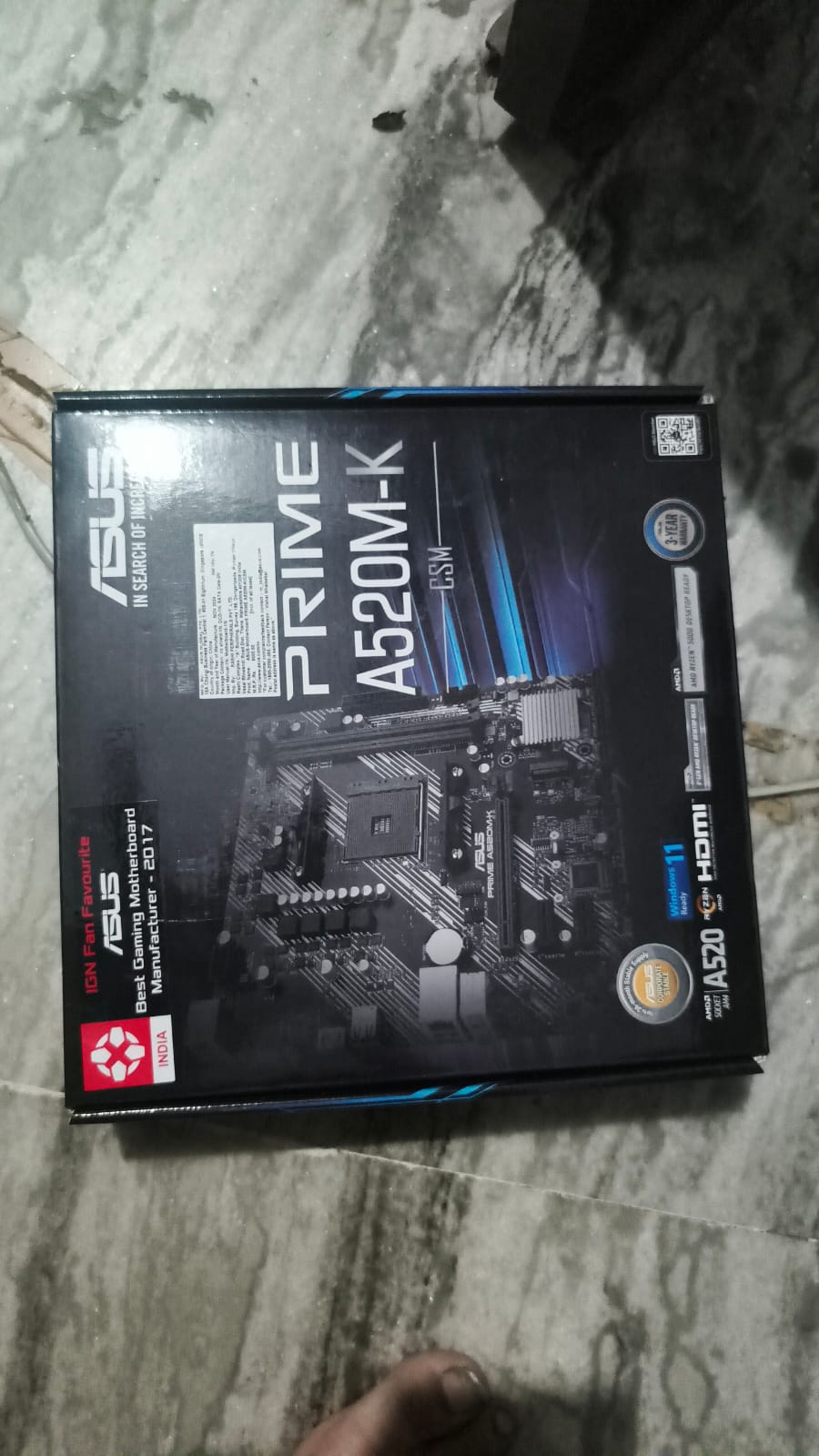 ASUS Prime A520M-K AM4 Socket DDR4 Used Motherboard