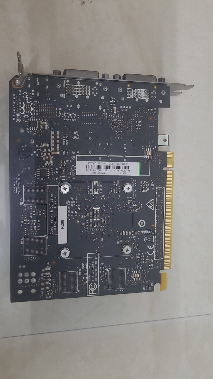 Zotac GTX 750 Ti GDDR5 2GB Used GPU