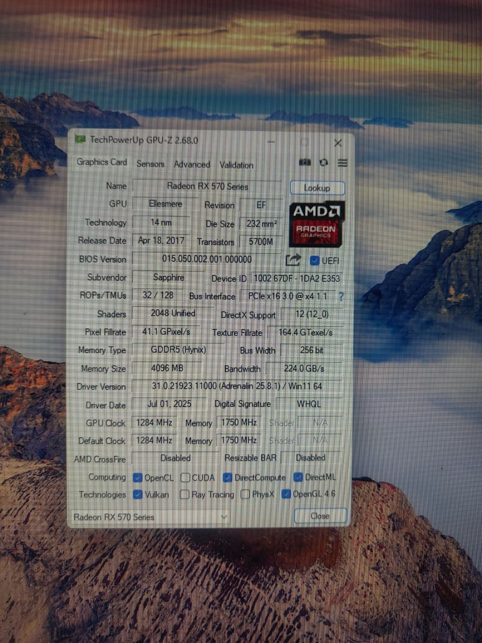 Sapphire Pulse Radeon RX 570 4GB Used GPU