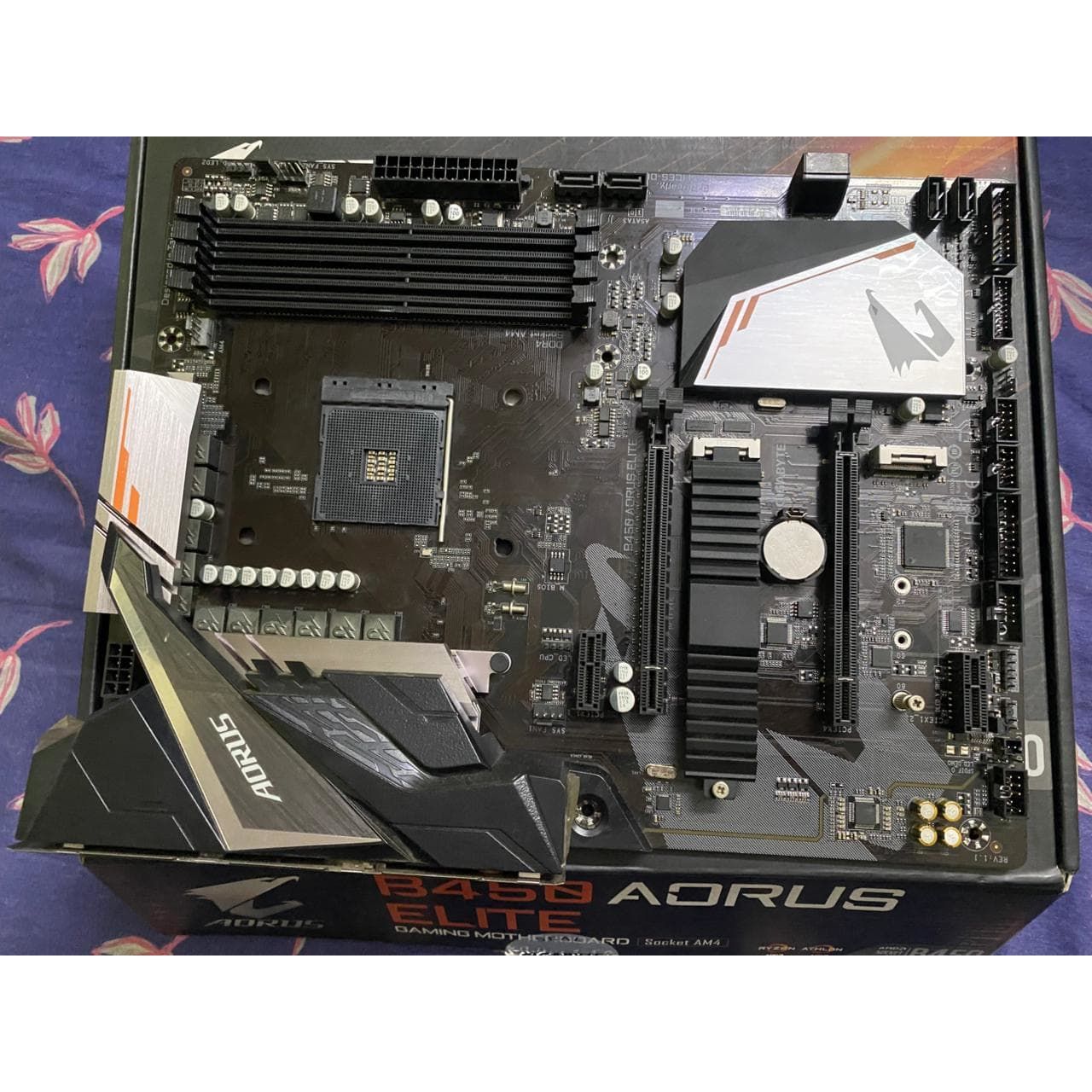 GIGABYTE B450 AORUS Elite ATX AM4 Socket DDR4 Used Motherboard - Computify.in