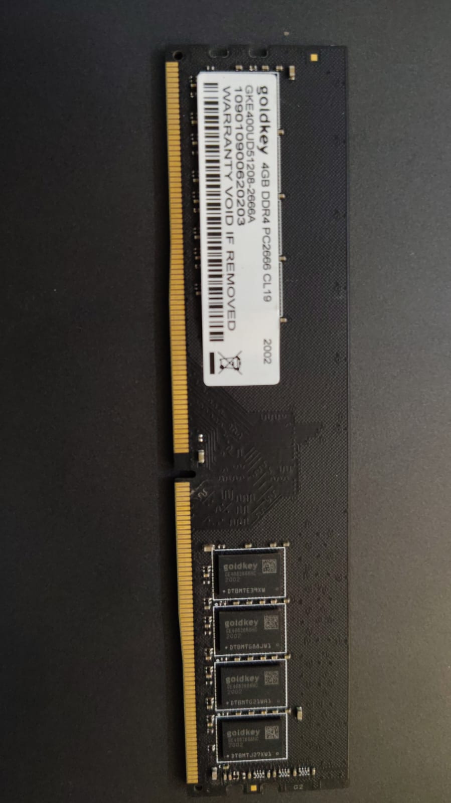 GoldKey 4GB DDR4 2666MHZ Desktop Used RAM