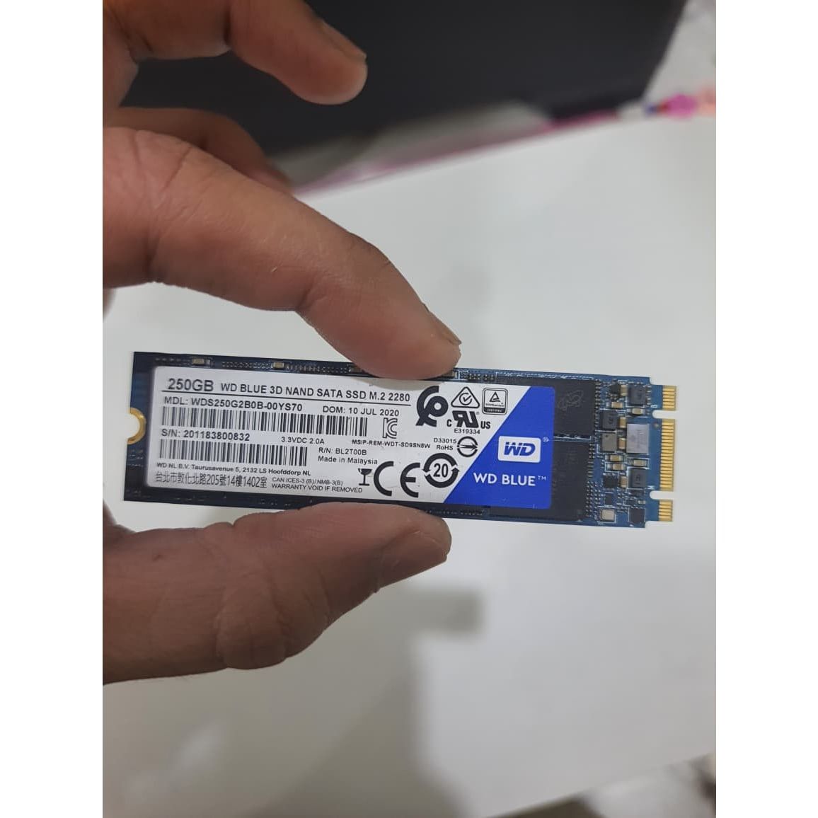 Western Digital Blue 3D Nand 250GB M.2 SATA Used SSD