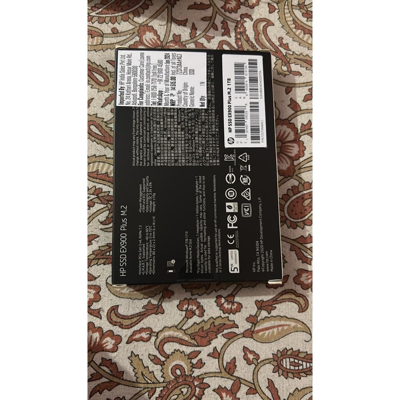 HP EX900 Plus 1TB NVMe M.2 PCIe 3x4 Used SSD