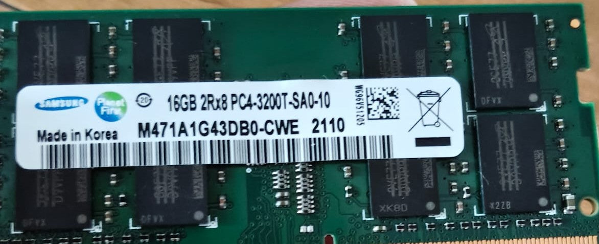 Samsung 16GB DDR4 3200MHZ SODIMM Used Laptop RAM