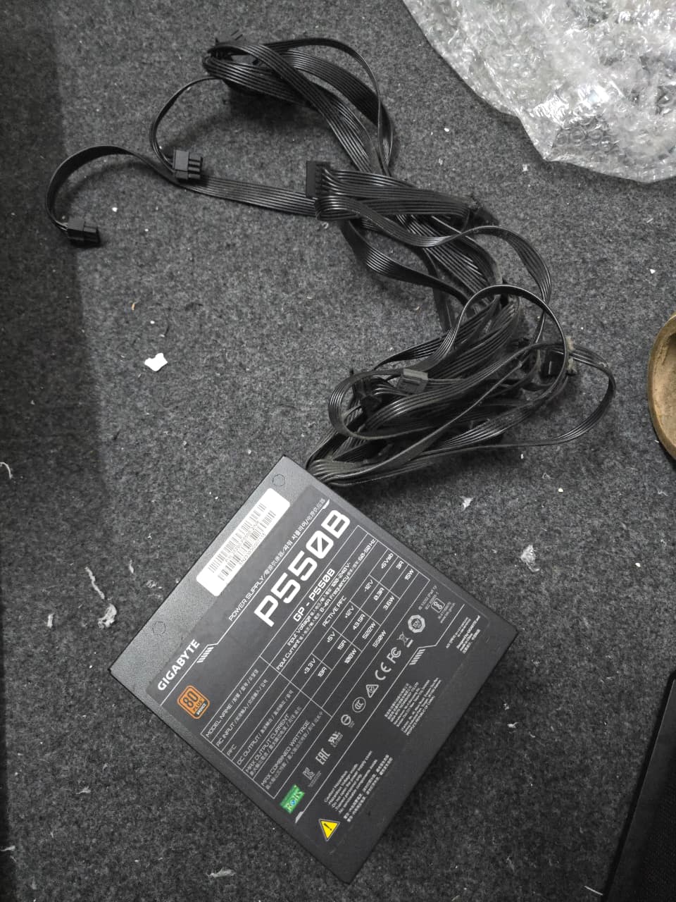 GIGABYTE P550B 550 Watts 80 Plus Bronze Power Supply Used PSU