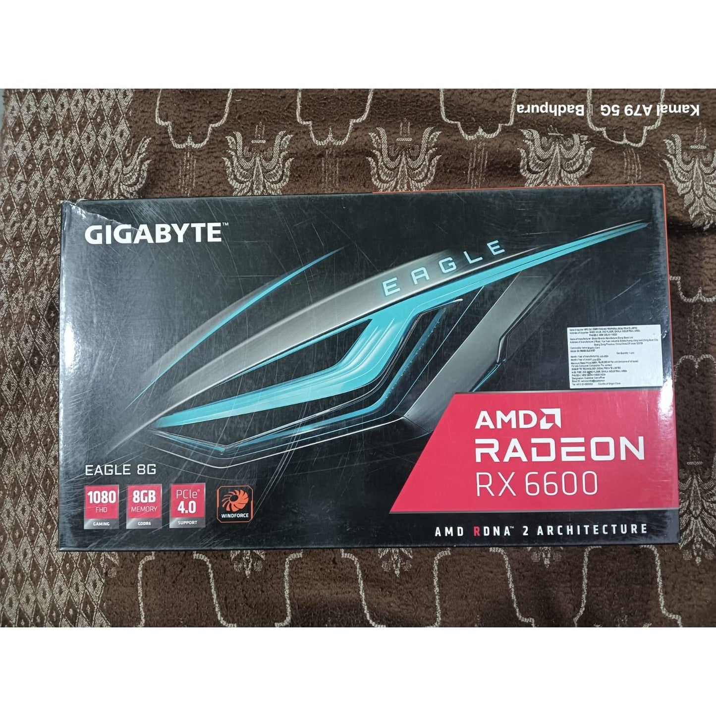 GIGABYTE Radeon RX 6600 Eagle Triple Fan 8GB Used GPU