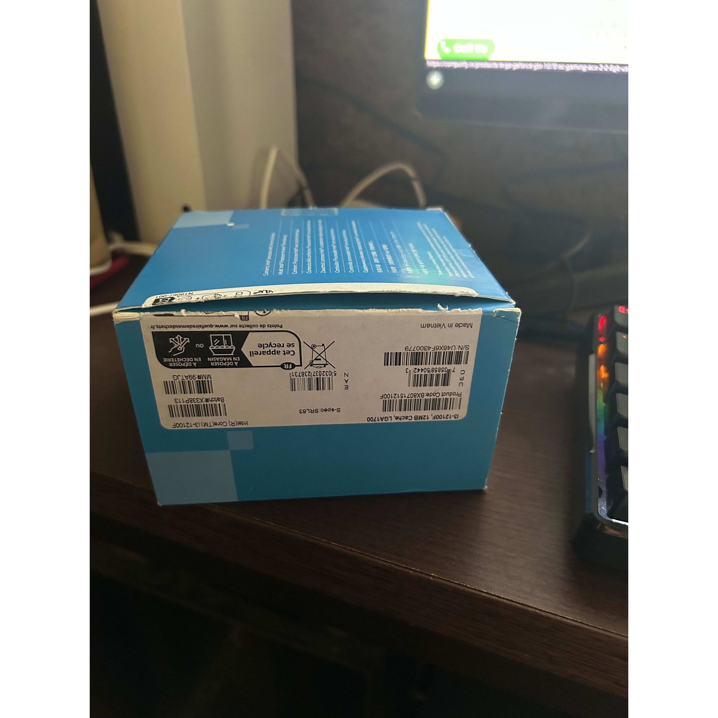 Intel Core i3 12100F 4 Cores/8 Threads up to 4.30 GHz New, Open box CPU
