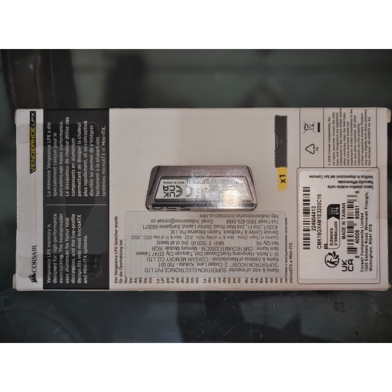 Corsair Vengeance LPX 16GB DDR4 3200MHZ C18 Used RAM