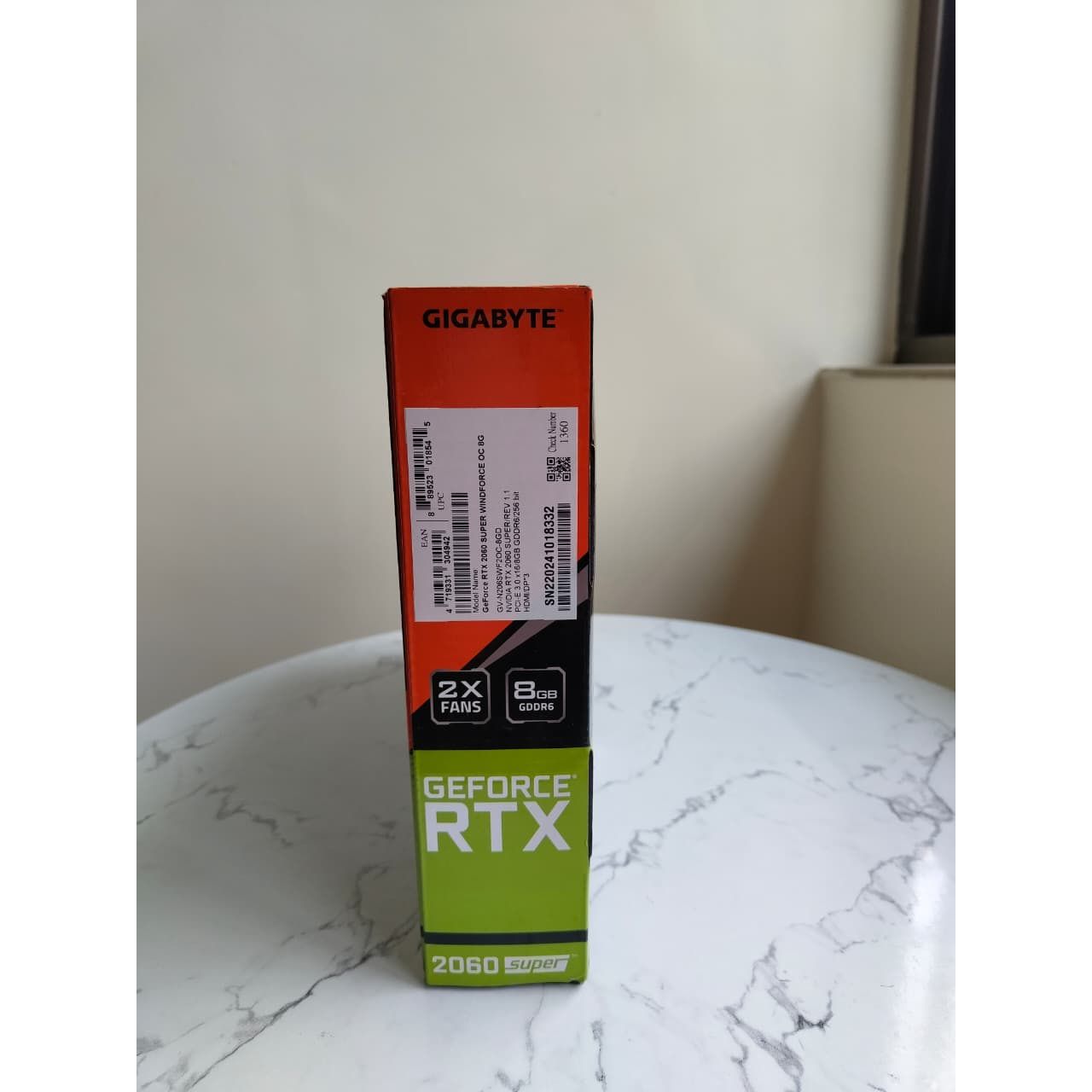 GIGABYTE GeForce RTX 2060 Super WINDFORCE OC 8GB Used GPU