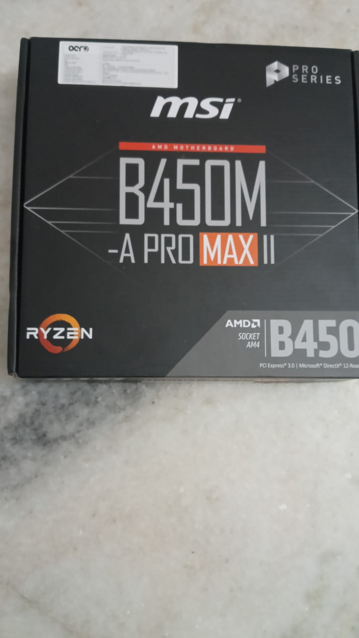 MSI B450M-A PRO MAX II Micro-ATX, AM4 DDR4 Used Motherboard