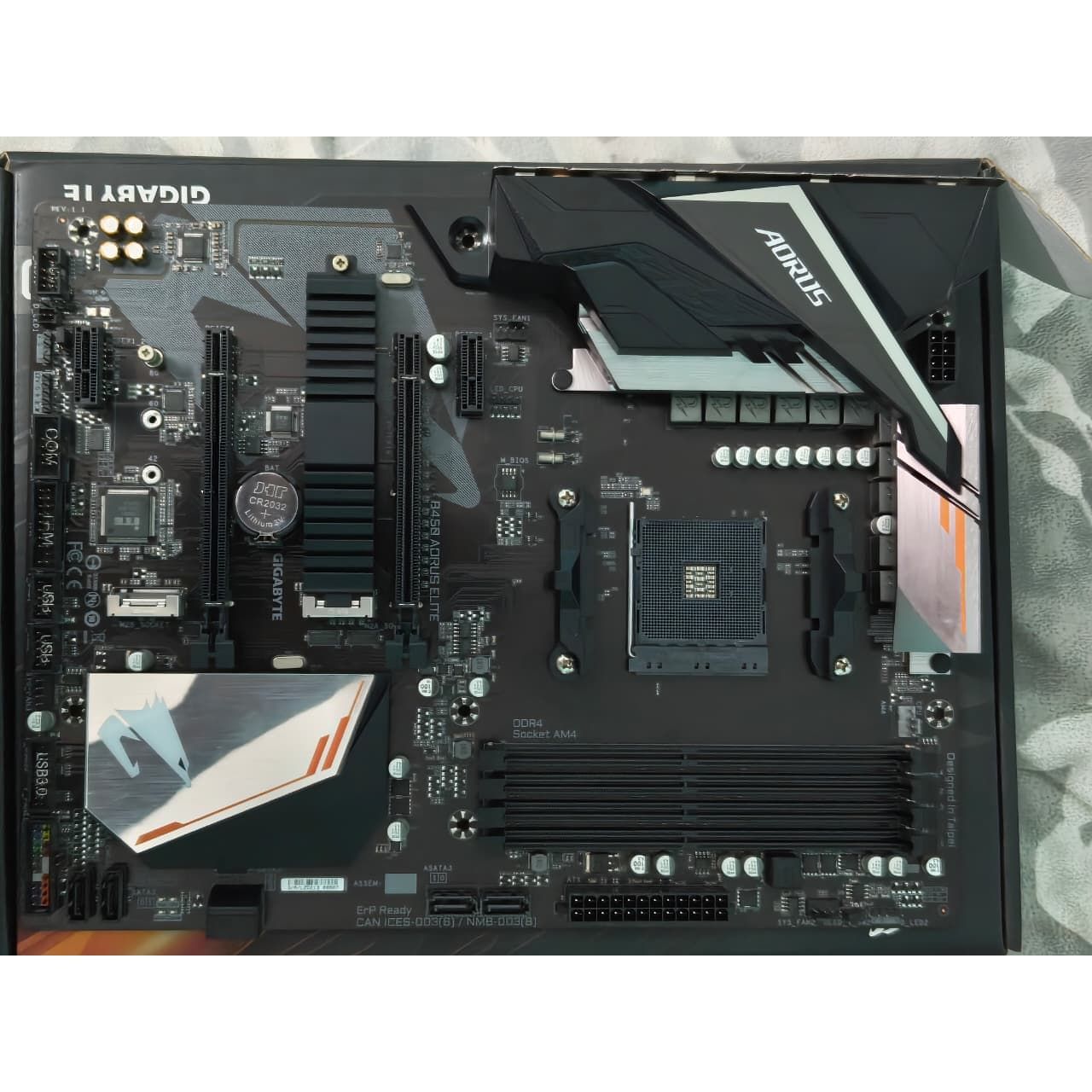 GIGABYTE B450 AORUS Elite ATX AM4 Socket DDR4 Used Motherboard - Computify.in