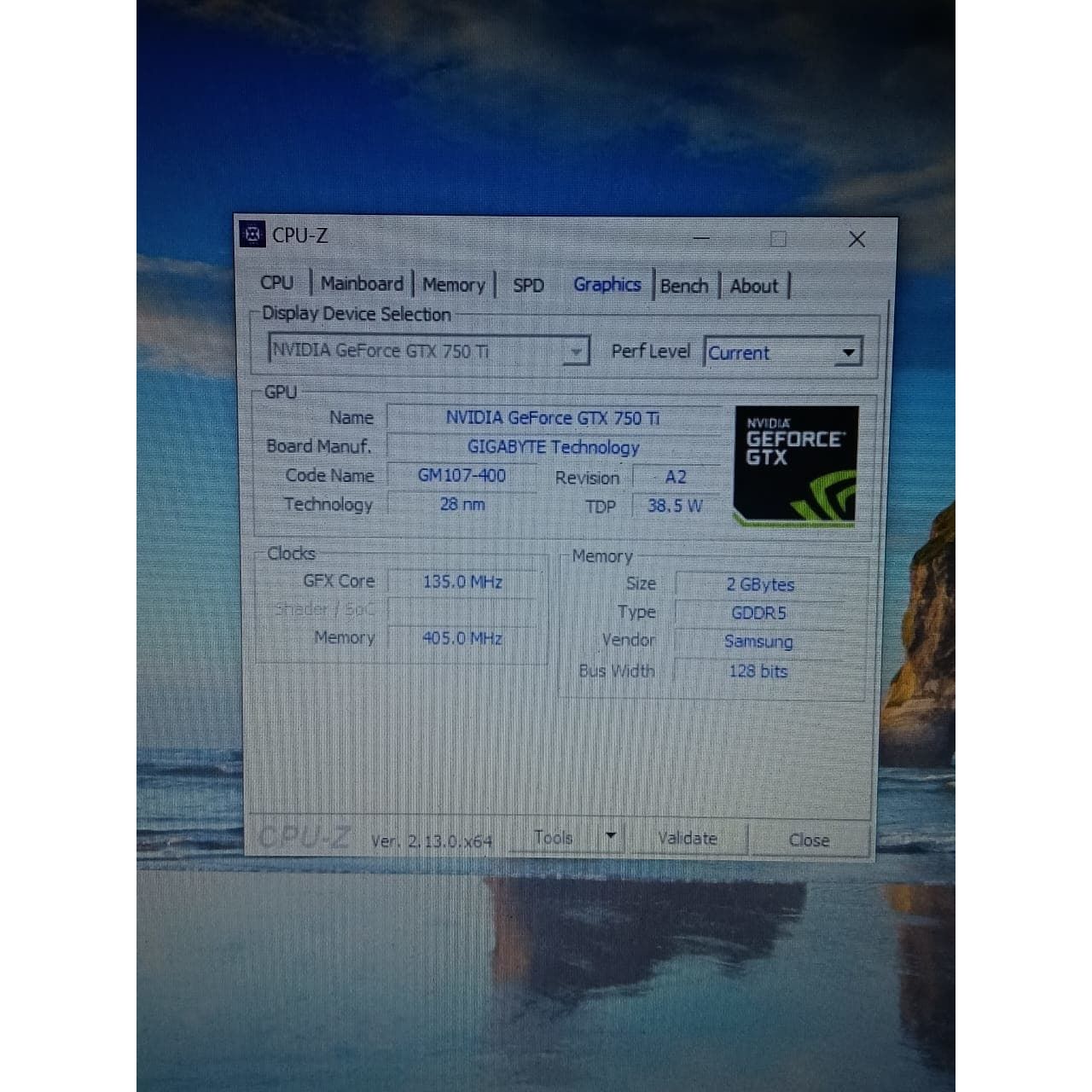 Gigabyte GTX 750 Ti GDDR5 2GB Used GPU