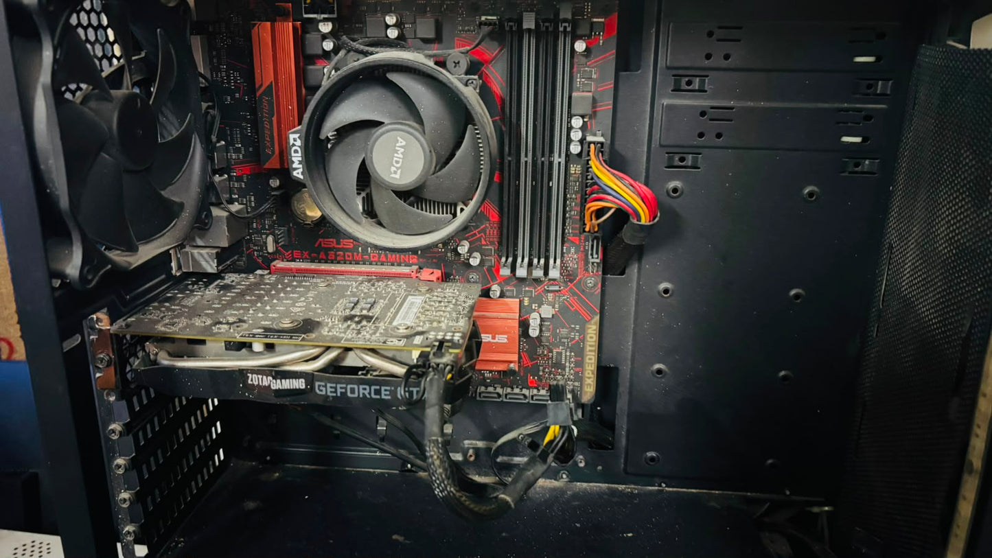 AMD Ryzen 5 2600 + Asus Ex A320m gaming (Processor+Motherboard) Used COMBO