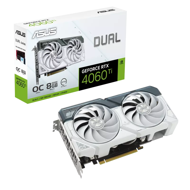 ASUS Dual GeForce RTX 4060 Ti White OC Edition 8GB Used GPU
