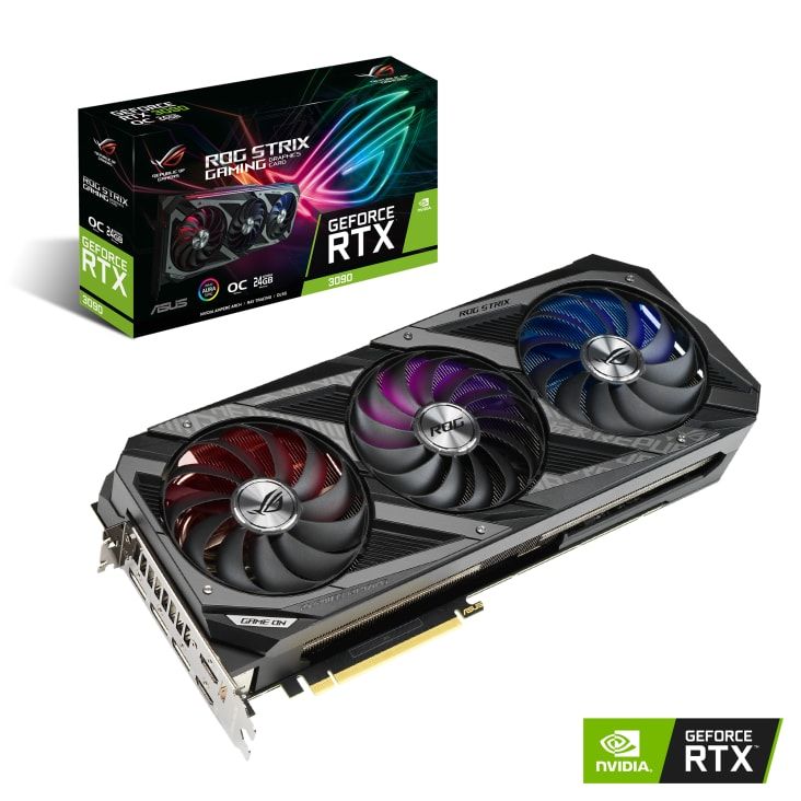 ASUS ROG Strix RTX 3090 OC Edition 24GB buffed-up design Used GPU