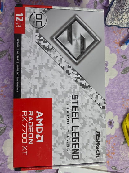 ASROCK Radeon RX 7700 XT Steel Legend OC 12GB Used GPU