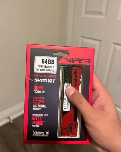 Patriot Memory Viper Extreme performance 64GB (2X32GB) 3600MHz Used RAM