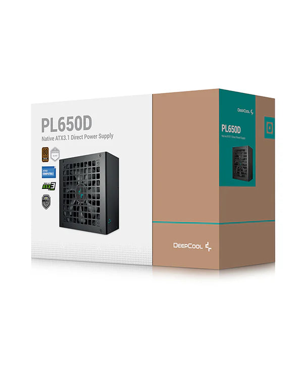 Deepcool PL650D 650W 80 Plus Bronze Non-Modular Power Supply Used PSU