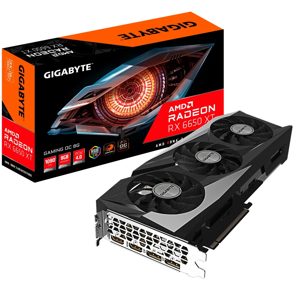 GIGABYTE Radeon RX 6650 XT GAMING OC 8GB Used GPU