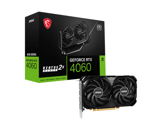 MSI GeForce RTX 4060 VENTUS 2X BLACK OC 8GB New, Open Box GPU