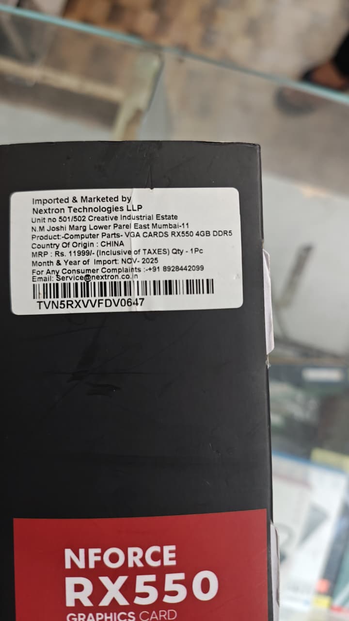 Nextron RX 550 Nforce Gaming 4GB GDDR5 Used GPU