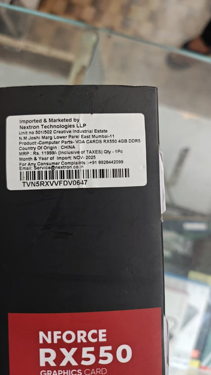 Nextron RX 550 Nforce Gaming 4GB GDDR5 Used GPU