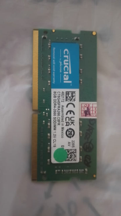 Crucial 8GB DDR4 2666MHZ SODIMM Used Laptop RAM
