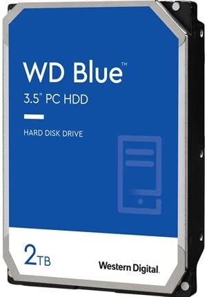Western Digital 2TB WD Blue 3.5 SATA 6 Gb/s PC Hard Drive Used HDD