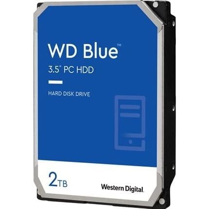 Western Digital 2TB WD Blue 3.5 SATA 6 Gb/s PC Hard Drive Used HDD