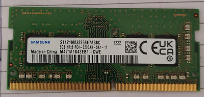 Samsung 8GB DDR4 3200MHZ SODIMM Used Laptop RAM