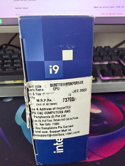 Intel Core i9 14900KF 24 Cores 32 Threads 6.0GHz | 152MB Cache Used CPU