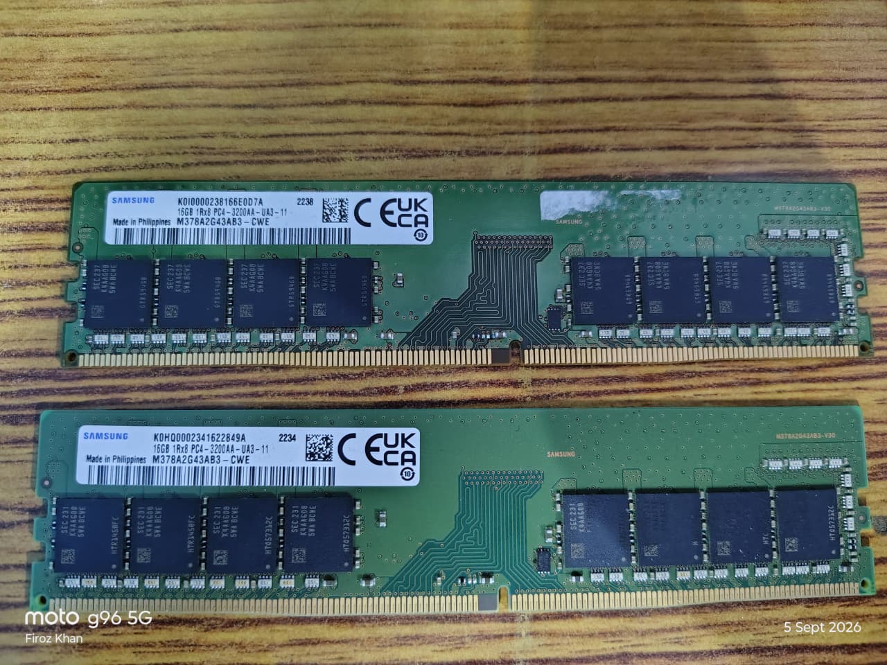 Samsung 16GB DDR4 3200 MHz Desktop Used RAM