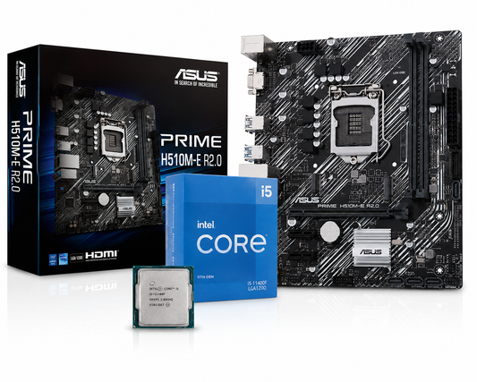 Intel Core i5-11400F + Asus Prime H510M E R2.0 (Processor+Motherboard) Used COMBO