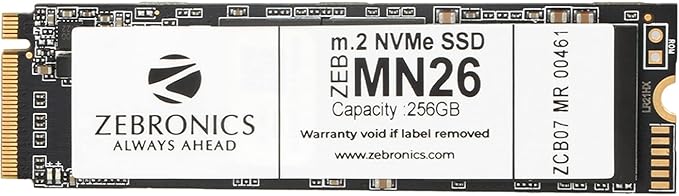 ZEBRONICS ZEB-MN26 256GB M.2 NVMe 1900MB/s Read Speed, PCIe Gen 3.0 256GB Used SSD